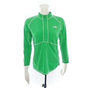 The North Face Solid Green Half Zip Long Sleeve Shirt Womens Size Medium